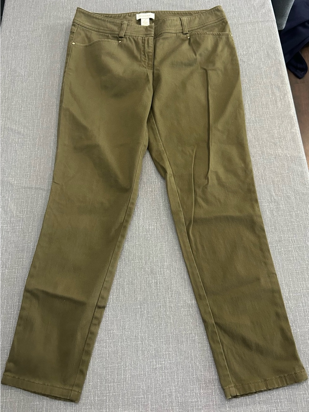 Cache Olive Green Ankle Jeans